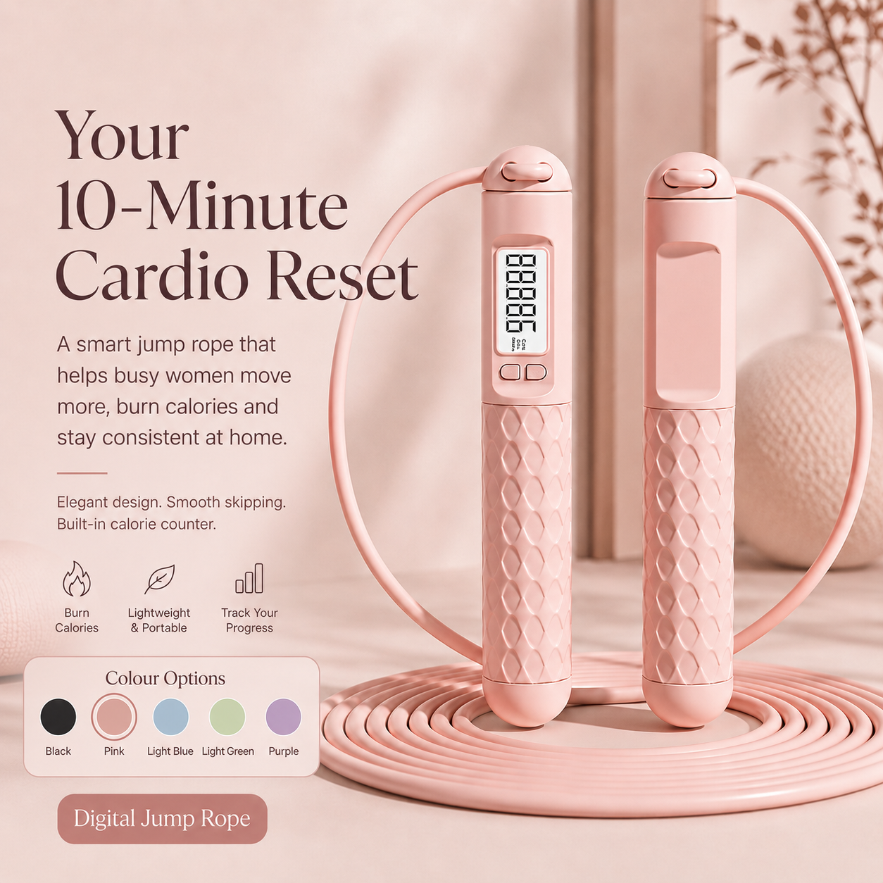 Smart Cardio Jump Rope for Women