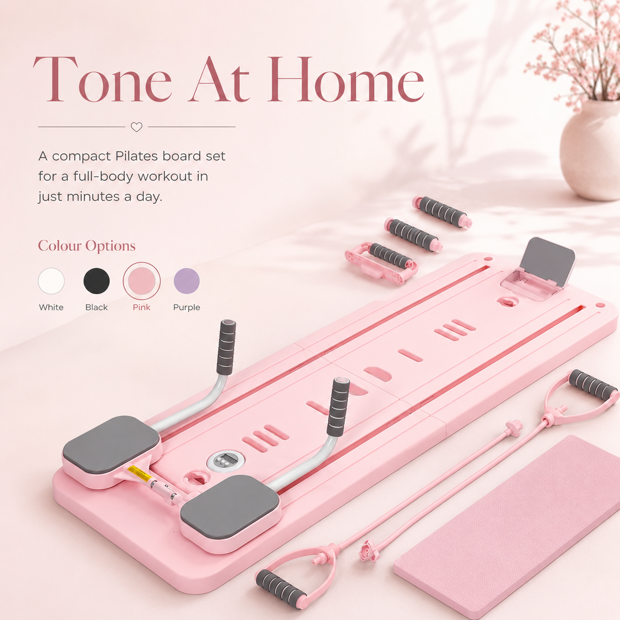 Home Pilates Board Set — Foldable Full-Body Trainer for Women
