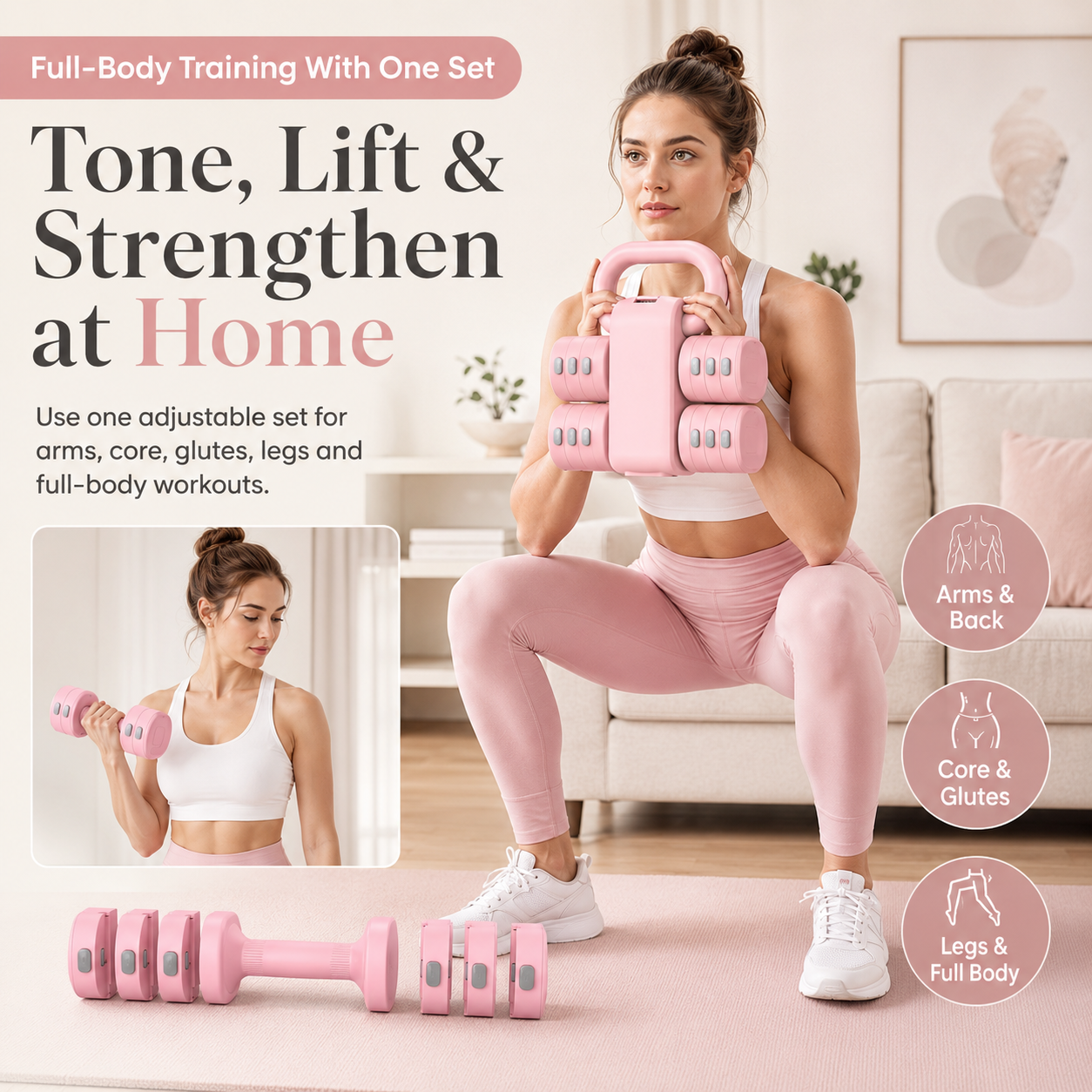 Dumbbell Kettlebell Set