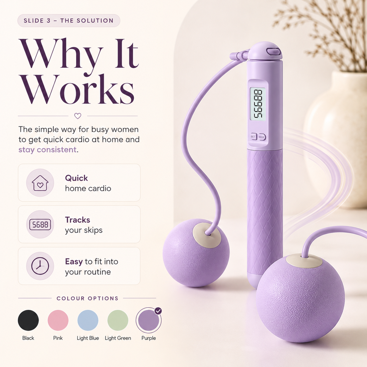 Smart Cardio Jump Rope for Women
