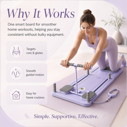 Home Pilates Board Set — Foldable Full-Body Trainer for Women
