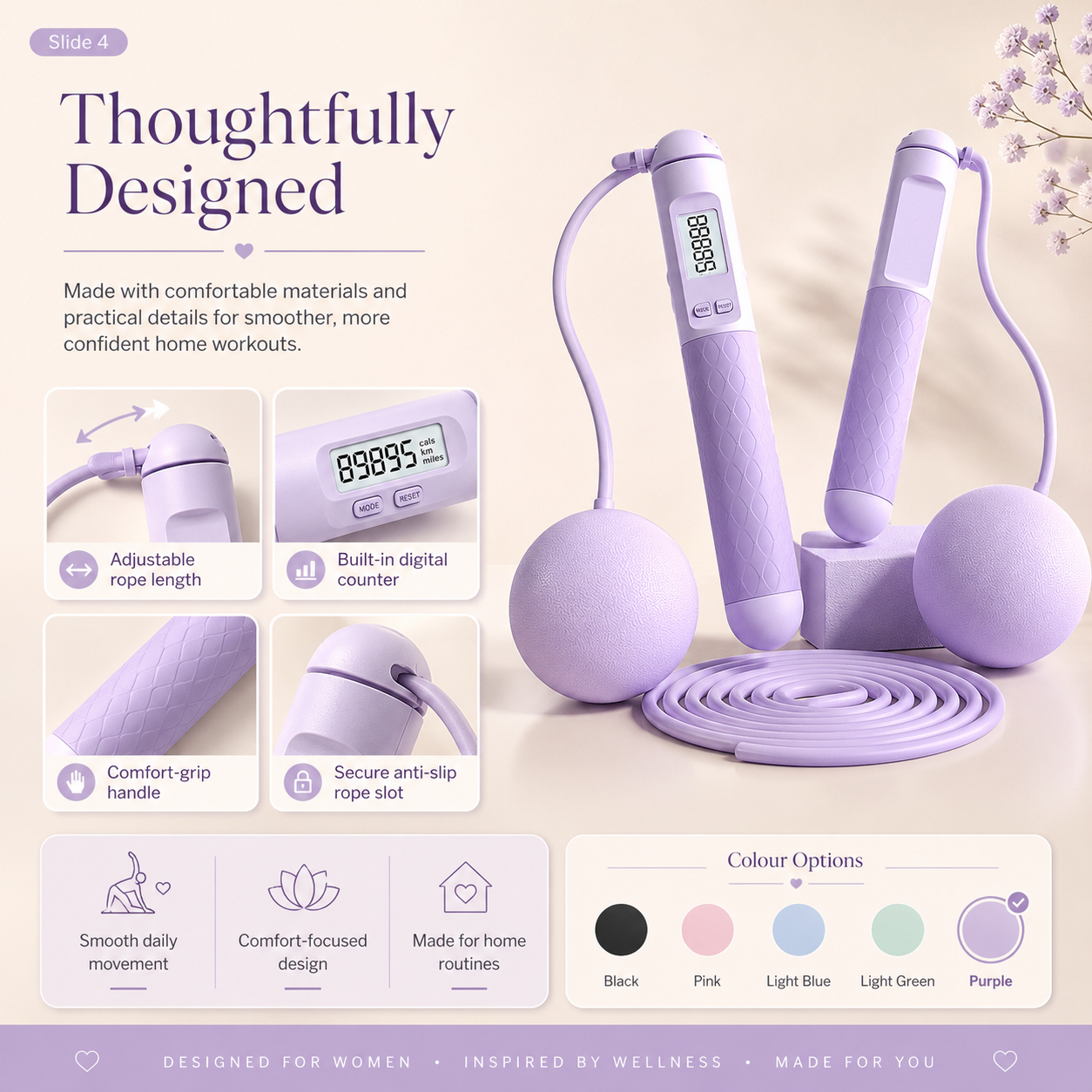 Smart Cardio Jump Rope for Women