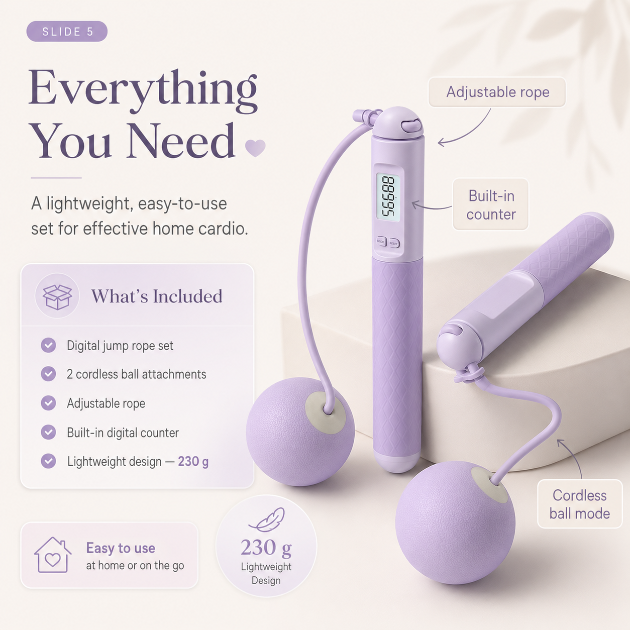 Smart Cardio Jump Rope for Women